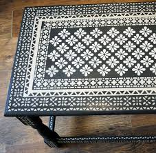 Time To Contemplate Stenciled Table Diy Table Top Painted Table Tops