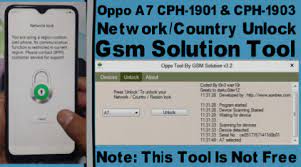 I am going to discuss the unlocking pattern, password or frp removal procedure for the oppo a7 smartphone. How To Oppo A7 Cph 1901 Cph 1903 Network Country Unlock By Gsm Solution Tool Gsm Solution Com