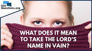 The common cultural view is that taking the lord's name in vain is to use the names of god as some kind of swear word. What Does It Mean To Take The Lord S Name In Vain Gotquestions Org