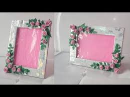 Photo Frame Diy Ideas How To Make Easy Photo Frame At Home Easy Paper Craft Youtube Diy Photo Frames Handmade Photo Frames Diy Crafts Photo Frame