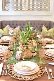 Green and white table settings. Green And White Easter Table Setting Home With Holliday