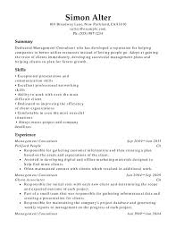 management chronological resume samples