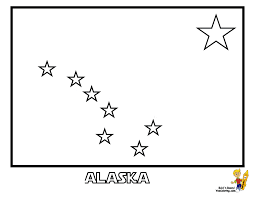 Stars and stripes are obvious; Patriotic State Flag Coloring Pages Alabama Hawaii Free