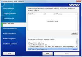 Check spelling or type a new query. The Error Message No Machine Found Appears When I Installed Drivers With Usb Connection For Windows Brother