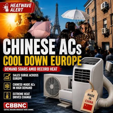 As Europe faces another brutal heatwave, something unexpected is happening:  demand for Chinese-made air conditioners is soaring. 🌍🔥❄️ For years, many  Europeans viewed air conditioning as an unnecessary luxury. But with  record-breaking
