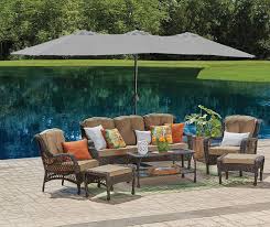 Real Living Wilson Fisher Triple Vent Market Patio Umbrellas 15 Big Lots Patio Patio Umbrellas Patio Umbrella