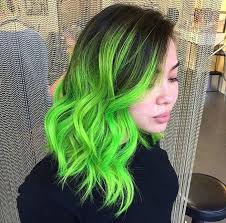 85 Fabulous Green Hair Style For You Page 17 Of 22 In 2020 Neon Green Hair Green Hair Ombre Short Green Hair