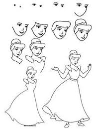 How To Draw Simple Learn How To Draw Cinderella With Simple Step By Step Instructions Disney Princess Drawings Princess Drawings Easy Drawings