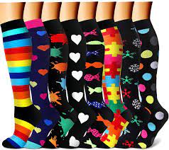 Amazon Com Quxiang Copper Compression Socks For Women And Men Best Medical Sports Nursing Running Compression Socks Compression Socks Mens Black And Red