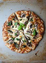 Mushroom Garlic Spinach Pizza Recipe Spinach Pizza Delicious Pizza Recipes Pizza Life