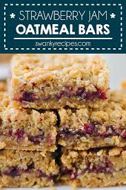 Pin On Decadent Dessert Recipes In 2020 Oatmeal Bars Recipes Jam Bars Strawberry Oatmeal Bars