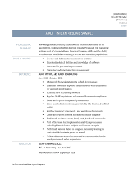 Audit Intern Resume Samples By Online Resume Builders Medium