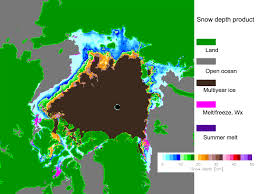 arctic snow depth on sea ice