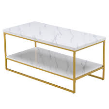 I am loving the fact that you can. 106 X 50 X 48cm Simple Double Layer Golden Iron Pipe Marble Pvc Coffee Table Side Table End Table Rectangular Coffee Tables Aliexpress