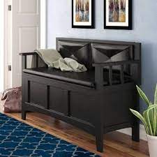 Byington Upholstered Storage Bench Upholstered Storage Bench Storage Bench Wood Storage Bench