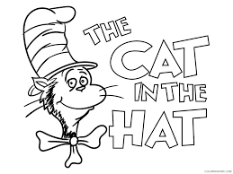 Cat in the hat coloring pages. The Cat In The Hat Coloring Pages Cartoons Cat In The Hat 1 Printable 2020 6405 Coloring4free Coloring4free Com