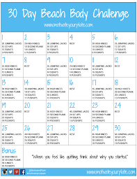 30 Day Fitness Challenge Travel Friendly Beach Body Challenge Fitness Body Body Challenge