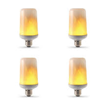 Feit Electric 3 Watt Equivalent T60 Flame Flicker Effect Led Light Bulb Soft White 4 Pack C Flame2 Led 4 The Home Depot