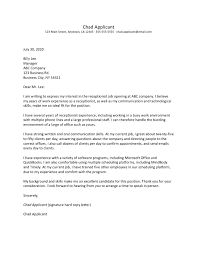 How to start a cover letter. Receptionist Cover Letter Examples And Writing Tips