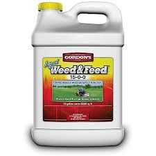 The turfgrass water conservation alliance service recommends overseeding at least 45 days before your feeding the lawn will increase vigour and help prevent weeds and moss from establishing. Gordon S Liquid Weed Feed Concentrate 15 0 0 2 5 Gal 7311122 At Tractor Supply Co