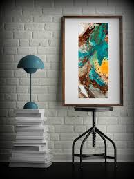 Dec 06, 2018 · how to decorate tall ceilings with paintings wall decor often makes the difference between a balanced, visually interesting space and a bare or vaguely uncomfortable one. Canvas Wall Decor Large Abstract Wall Art Print Blue Brown Modern Art Small To Oversized Wall Art Copper Painting By L Dawning Scott