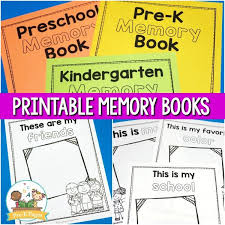 Preschool Memory Book Printable For The End Of Year Preschool Memories Prek Memory Book Printable Memory Book