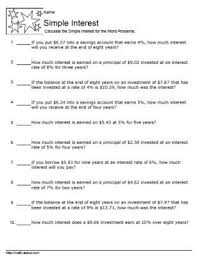 Practice Calculating Simple Interest With Free Worksheets Simple Interest Word Problem Worksheets Math Worksheets