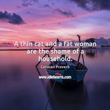 A Thin Cat And A Fat Woman Are The Shame Of A Household Idlehearts