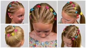 Since braids are very versatile, your child can wear them in different colors, styles, braiding techniques, shapes. 4 Easy No Braids Boddy Pins Heatless Back To School Hairstyles Little Girls Hairstyles 26 Lgh Youtube