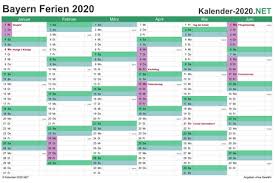Klassische, generische kalendervorlagen für zu hause oder das büro, zur verwendung als urlaubskalender, urlaubsplaner, reiseplaner, schulkalender bayern. Excel Kalender 2020 Kostenlos