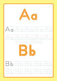 Kids develop their fine motor skills by tracing numbers. Abc Alphabet Letters Tracing Worksheet With Alphabet Letters Basic Writing Practice For Kindergarten Kids A4 Paper Ready To Print Stock Vector Illustration Of Activity Font 134016685
