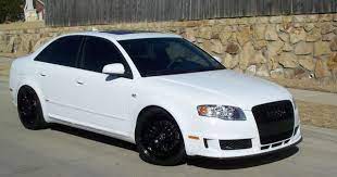 White Audi A4 With Black Rims Black Audi Audi A4 Audi