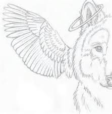 And after this, this can be a primary image. Angel Winged Wolf Coloring Pages Coloring Pages Wolf Coloring Pages Easy Drawings Sketches Angel Wings Drawing