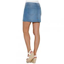 Jupe en jean (4 articles). Jupe Courte En Jean Coupe 5 Poches Femme Bleu 3 Suisses