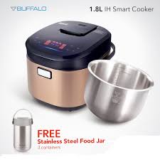 Stainless steel eliminates the negative health effects that are associated with the use of aluminum or coated inner pots. Free Gift Buffalo 1 8l 8 In 1 Ih Electric Smart Pressure Cooker Rice Cooker Stainless Steel Kw79