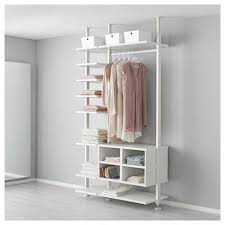 Elvarli 3 Sections White Bamboo Width 86 Ikea Room Divider Curtain Small Space Storage Walk In Closet Ikea