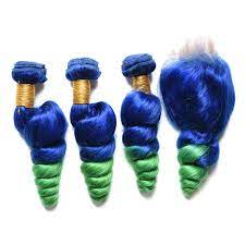 Blue body wave hair made from quality 100% human hair. Ombre Blue Hair Weave Nubianprincesshairshop Com