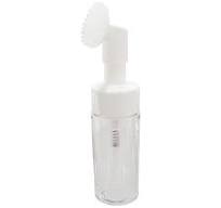Transparent Plastic Foaming Face Wash Bottle with Silicone Brush | 5oz/150ML