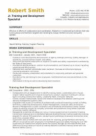 Training And Development Specialist Resume Samples Qwikresume