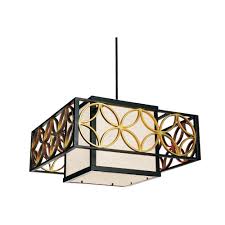 Cwi Lighting Eva 2 Light Golden Line Bronze Chandelier With White Shade 9838p21 2 S 129 The Ho Drum Shade Chandelier Chandelier Lighting Rectangle Chandelier