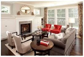 Dream Living Room I Want The Grey Black And White With The Red Accent Colors Tv Not Over The Fi Red Chair Living Room Living Room Remodel Living Room Chairs