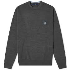 Mission® has you covered from head to toe. Fred Perry Authentic Crew Knit Graphite Marl End