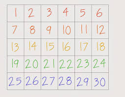 Number Chart 1 30 As Educational Learning To Count In 2020 Printable Numbers Free Printable Numbers Number Chart