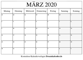 Auf kalenderland.com finden sich vielen weitere kostenlose kalendervorlagen zum ausdrucken. Kalender Marz 2020