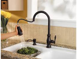 Of liquid soap or lotion and has a removable top for simple refilling. Pfister Gt529 Tmy Hanover Single Handle Pull Down Kitchen Faucet With Soap Dispenser Tuscan Bronze Faucetdepot Com