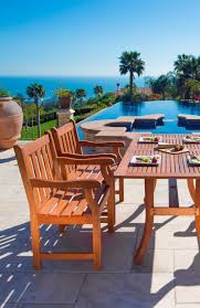 Malibu 4 Seater Dining Set This 5 Piece Set Is Made From Premium Grade Eucalyptus Grandis Hardwood Gr Outdoor Dining Set Patio Dining Set Garden Dining Set