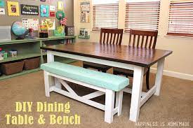 If you click a link and buy something i may receive some compensation. Diy Farmhouse Table Bench Happiness Is Homemade