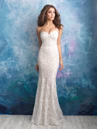Allure Bridals 9566 Fitted Lace Wedding Gown Allure Wedding Dresses Allure Bridal Wedding Dress Bridal Gown Fitting