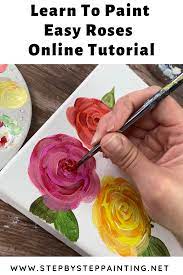 Great for beginner painters learning stroke work. How To A Rose Easy Simple Step By Step Painting