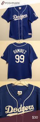 manny ramirez los angeles dodgers majestic jersey in